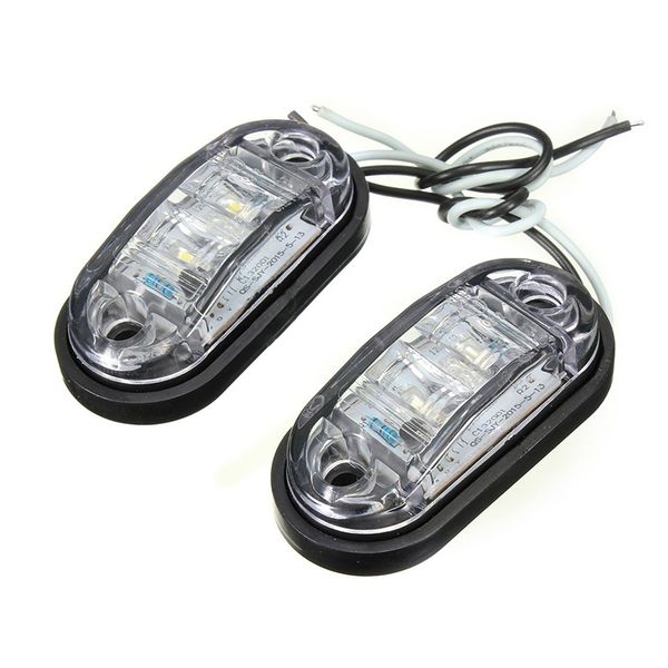 

4x led light side overall truck trailer van white