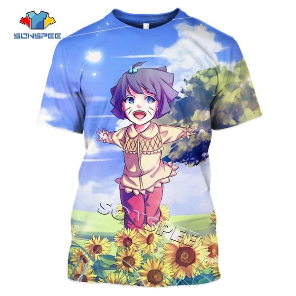 

summer men naruto boruto anime pullover 3d print shirts horror oversized plus size men clothing