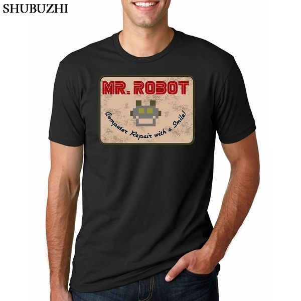 

mr robot t shirt men summer print t shirt boy short sleeve with white color fashion tees mr2187