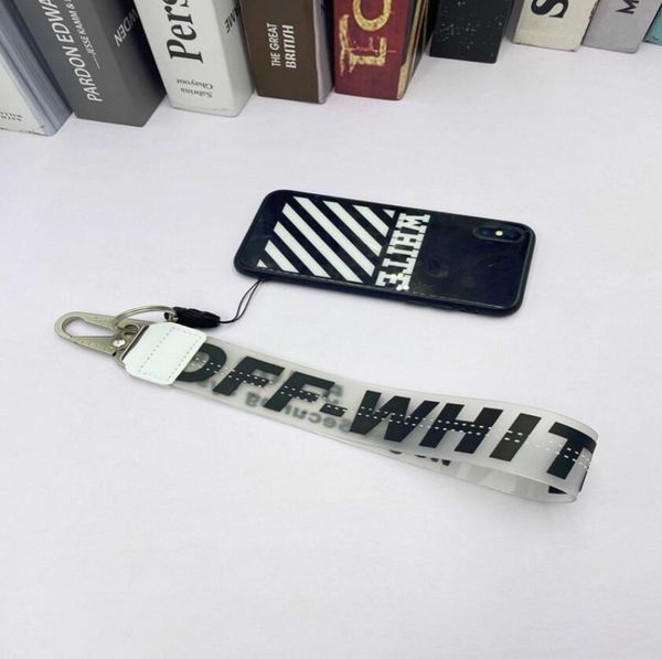 

2020 off plastic transparent mobile phone key chain european and american tide brand jeans with wrist camera pendant white belt88, Silver