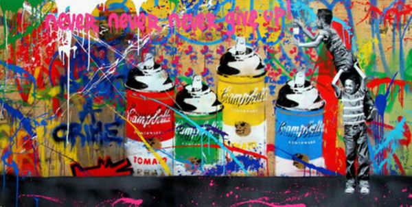 

mr brainwash graffiti art campbell's spray wall decor handpainted &hd print oil painting on canvas wall art canvas pictures 200807