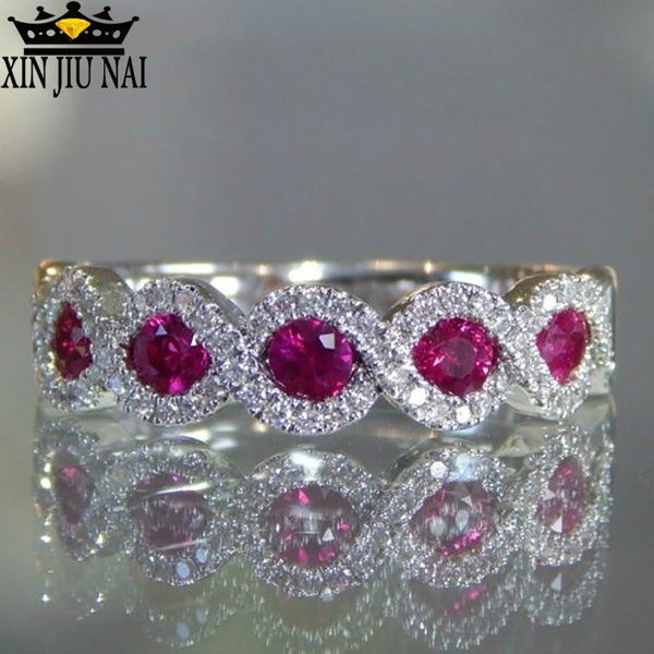 

2 colors trendy purple red/olive green stone ring round crystal ring for women wedding/engagement/party/ jewelry size 5-10, Golden;silver