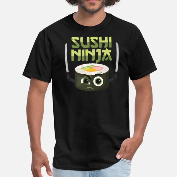 

angry sushi ninja t shirt men designer 100% cotton plus size 3xl standard famous funny spring leisure shirt