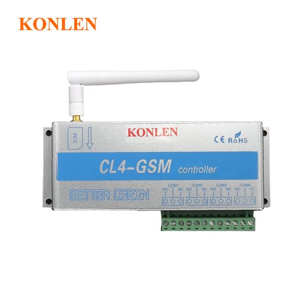 

4 relay of gsm controller sms call remote control switch on off garage door gate opener light curtain motor pump home automation