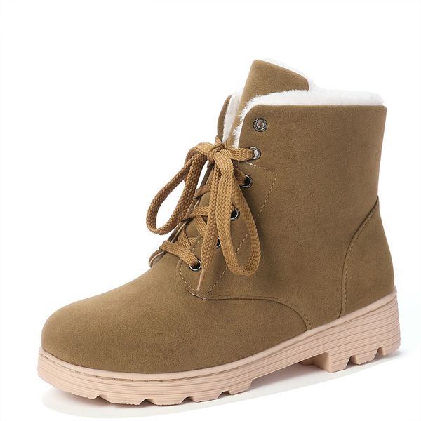 

winter snow boots nice new vogue women ankle boots lace up shoes round toe flock wholetide black ladies