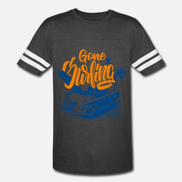 

gone surfing t shirt men knitted 100% cotton crew neck vintage anti-wrinkle comical spring letter shirt