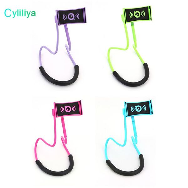 

cgjxs2018 lazy hanging neck phone stands necklace cellphone support bracket for samsung universal holder for iphone