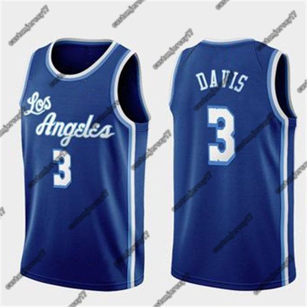 

men lakers los angeles 3davis mitchellness royal hardwood classics authentic player jersey anthony basketball jerseys, Black