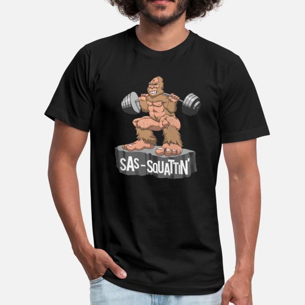 

sassquattin' забавного тяжестей bigfoot снежной тенниски мужчин пользовательские хлопок s-xx костюма f юмор лето винтажной рубашка