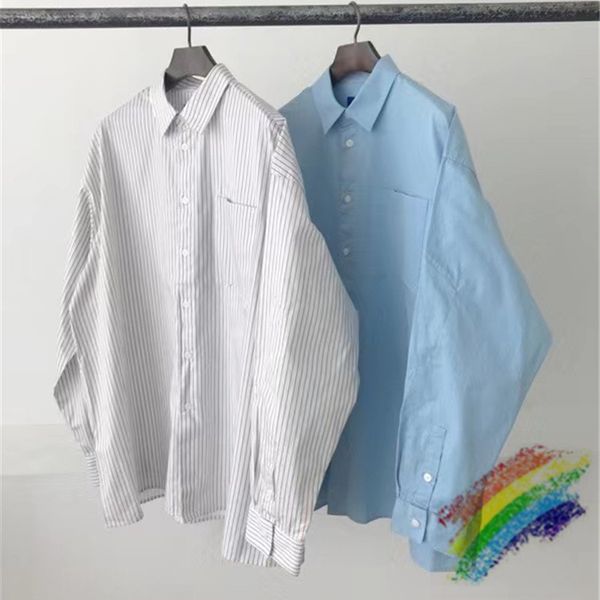 

men's casual shirts oversize adererror men women solid color blouse ader error striped shirt, White;black