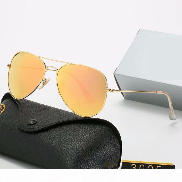

classic design sunglasses vintage pilot sun glasses polarized uv400 bans men women mirror 58mm glass lenses 3025, White;black