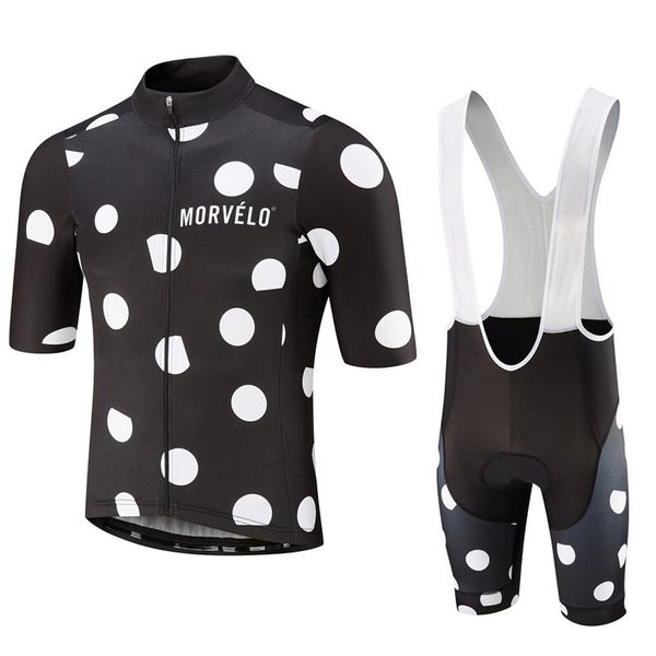 

racing sets morevelo 2021 men summer cycling set short sleeve jersey suit clothing clothes bib shorts bicycle shirt quick dry sportwear, Black;blue