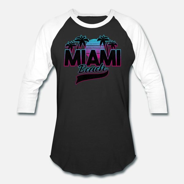

retro miami beach sunset palm trees t shirt men customized tee shirt round collar gents graphic authentic spring formal shirt