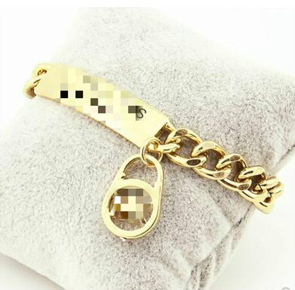 

2020 wholesale 1pcs good quality beauty simple fashion letter bangle and bracelet not with box 989, Black