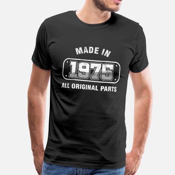 

45 th birthday celebration gift made in 1975 all t shirt men create 100% cotton s-xxxl clothing gift breathable summer style letter shirt