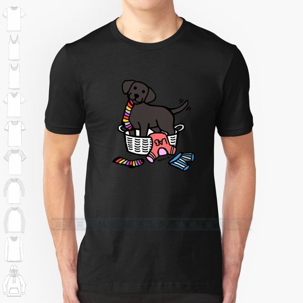 

черный лабрадор прачечная корзина настраиваемый дизайн печать для мужчин женщины хлопок new cool тройника рубашки большой размер 6xl лабрадо