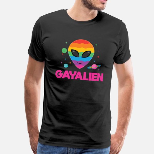 

lgbt gay alien funny apparel t shirt men designing tee shirt o neck sunlight basic summer style outfit shirt