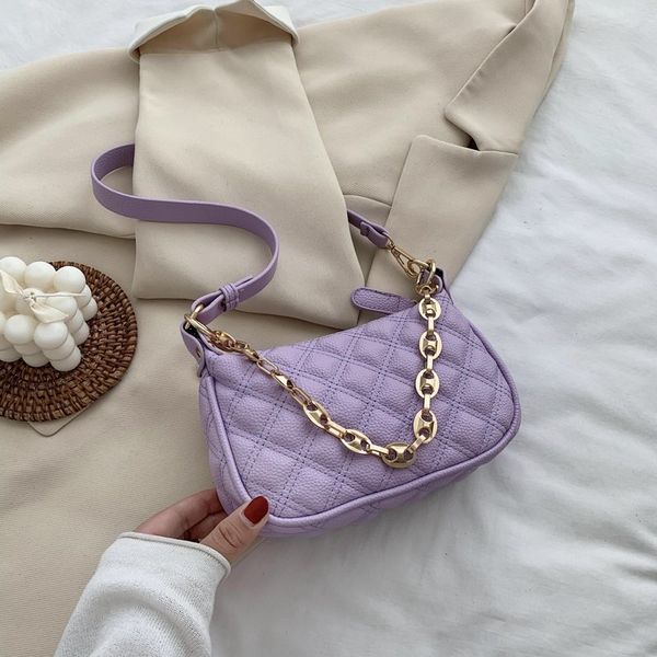 

retro pu leather women purse baguette handbags fashion chain ladies small shoulder bags female clutch purse armpit crossbody bag