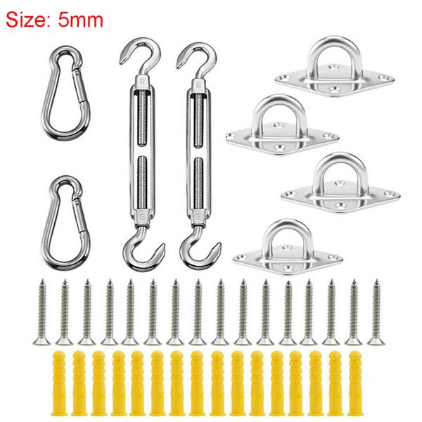 

40шт shade sail kit fix фитинги pad глаза сад главная талрепы оборудование