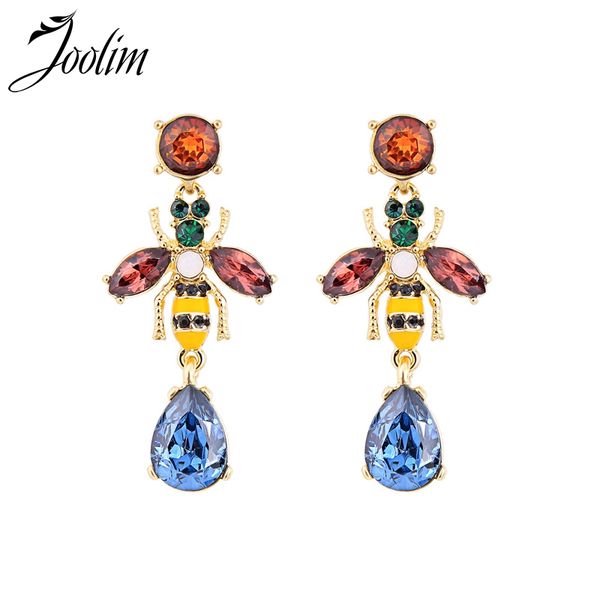 

joolim romantic crytal bee drop earring, Silver