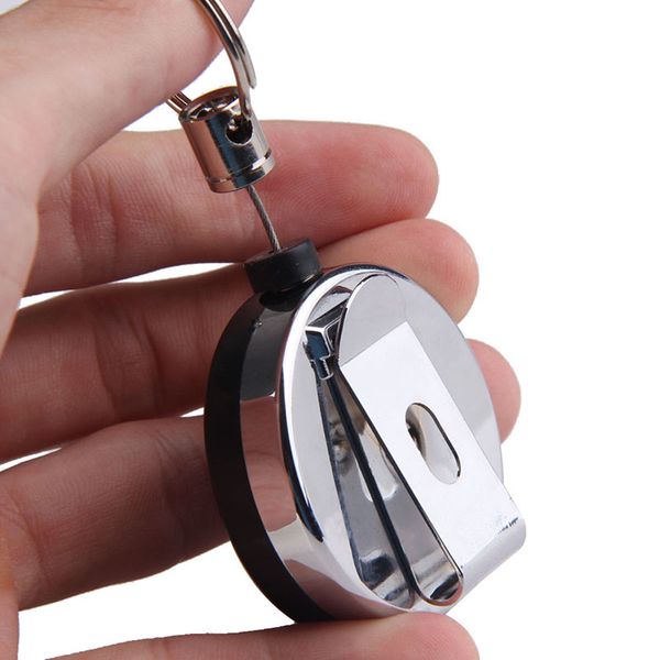 

new arrivals portable lightweight anti-lost buckle retractable steel wire line keychain outdoor sports traveling safety parts