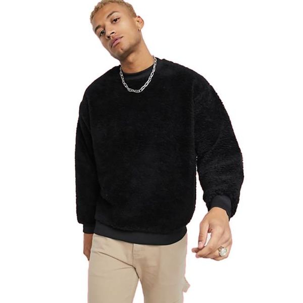 

street style mens hoodies fashion o neck long sleeve black color sweatshirt pullover casual man clothing