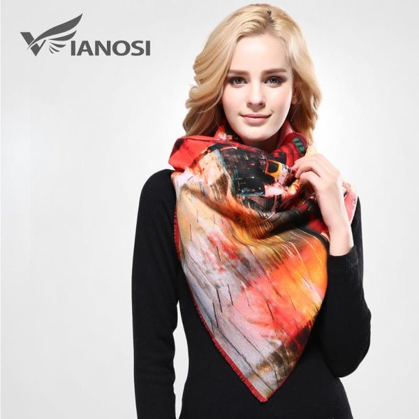 

vianosi] designer scarf scarves women printing shawl woman foulard warm wool scarf cashmere echarpe va073, Blue;gray