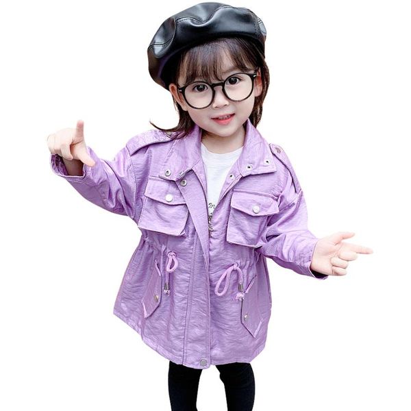 

baby girl jacket outerwear long sleeve girl coat jacket solid color kids coat spring autumn clothes for girls, Blue;gray