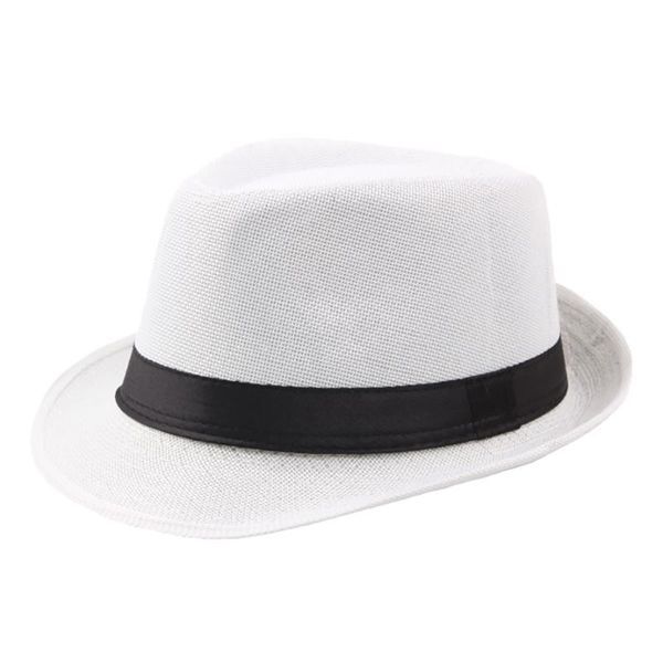 

jazz hat men's breathable linen hat outdoor sun curly brim straw male cap for men new style, Blue;gray