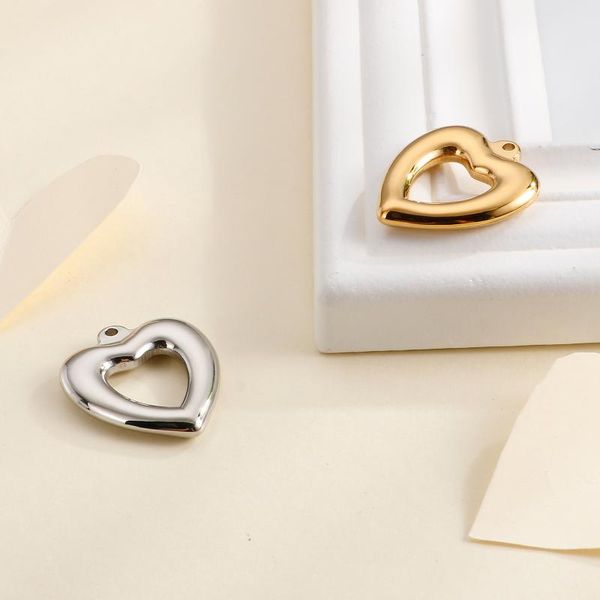 

charms s golden cute heart charms 30*26mm for diy fashion necklace bracelet jewelry making accessories, Bronze;silver