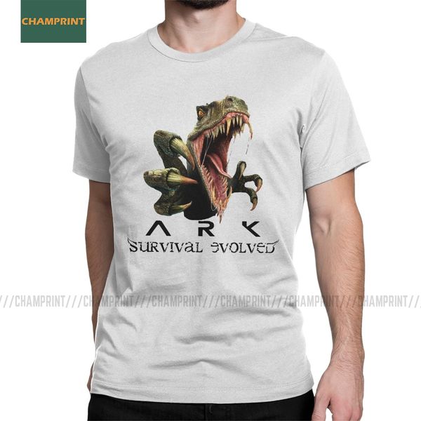 

мужчины ark выживание evolved dino attack футболки t-рекс игры динозавр хлопка топы смешная с коротким рукавом майка летняя футболку
