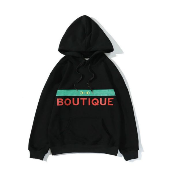 

fashion hoodies for men letters printed women sweatshirts homme pullovers streetwear hooded long sleeve, Black