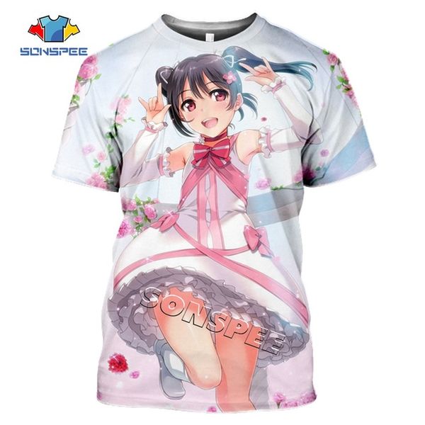 

men anime loli girl love live 3d print shirts funny kawaii comics men clothing
