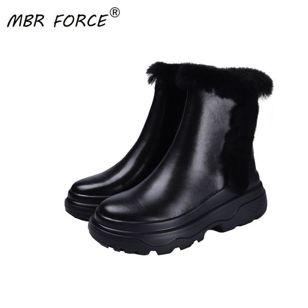 

mbr force 2020fashion youth ladies ankle boots short boots ladies non-slip rubber sole black casual black warm ankle