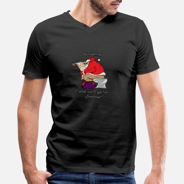 

смешные санта тенниска людей на заказ с коротким рукавом вокруг шеи vintage fit смешной summer style outfit рубашку