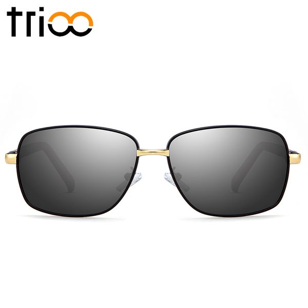 

trioo black driving sun glasses for men anti glare tac polarized male sunglasses brand designer mirror reflective lens lunette, White;black