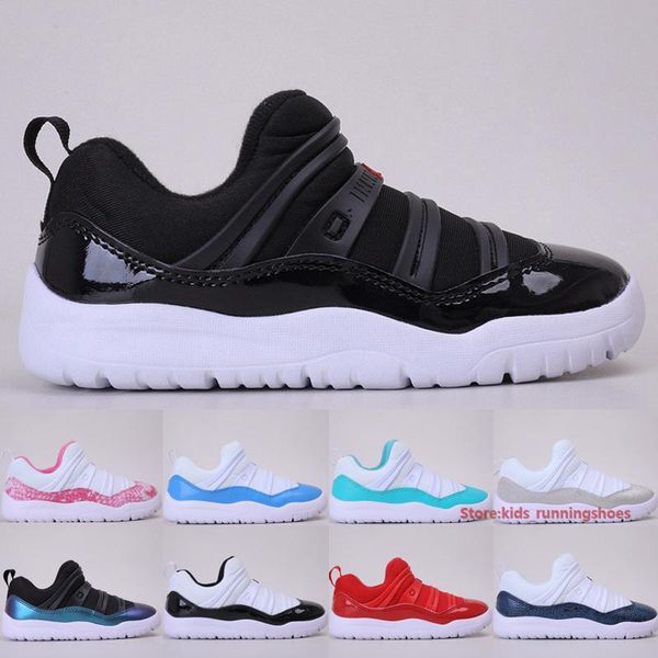 

highest qualityjumpman 11 11s low little flex toddler kids basketball shoes 2020 designer boys girls sneakers concord unc gym red children s, Black