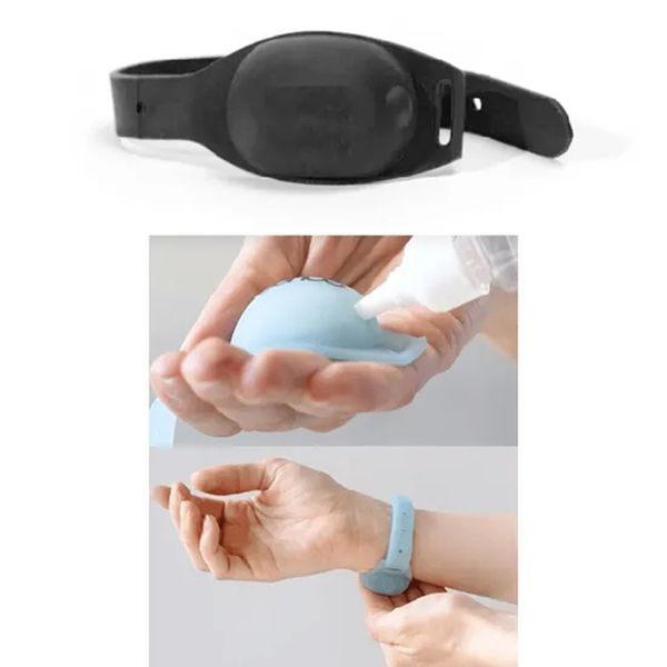 

virson portable rubber wrist band silicone wristband hand sanitizer dispenser