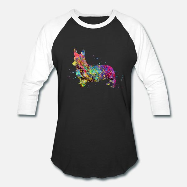 

corgi art t shirt men personalized cotton o-neck kawaii graphic building spring autumn leisure shirt