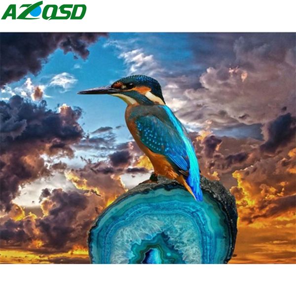 

azqsd paint by numbers birds unframe diy picture for living room home decoration coloring by numbers animal handmade gift