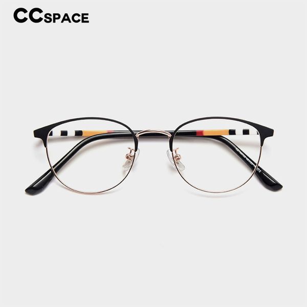 

49137 stripe ultralight metal glasses frames men women optical fashion computer glasses, Black
