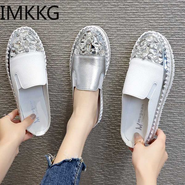 

blingbling women platform slippers fashion casual sandals women pu crystal silver closed toe slides summer slip on rubber shoes, Black