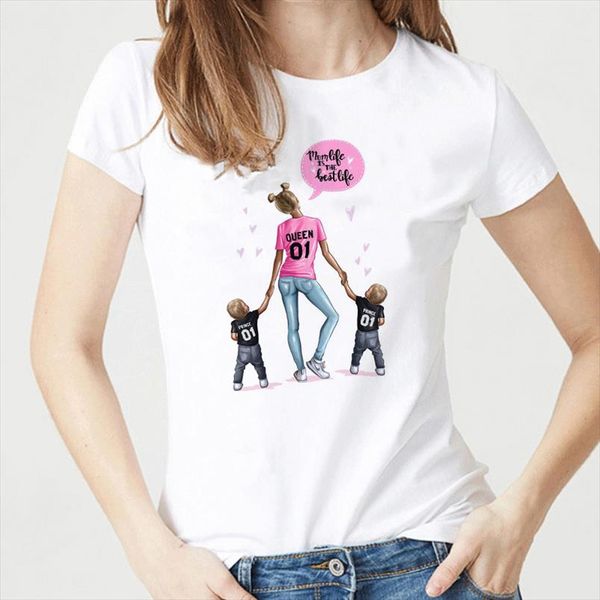 

super mama t shirts for women mothers love print white t shirt tee shirt femme cotton vogue t shirt streetwear clothes