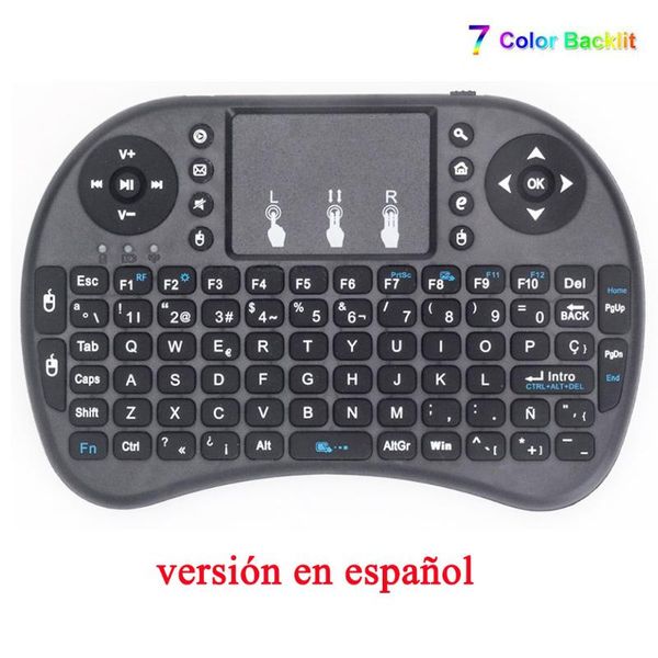 

wiisdatek original i8 spanish version 2.4ghz wireless keyboard air mouse touchpad for android tv box mini pc