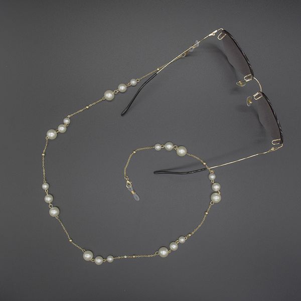 

new eye chain jewelry fashion simple pearl glasses chain hanging neck anti-glasses glasses accessories for women wholesale, Silver