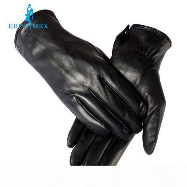 

warm winter mens gloves ,genuine leather,black leather gloves,male leather gloves,winter gloves men, ing, Blue;gray