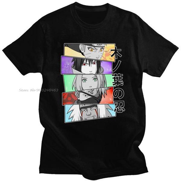 

konoha's shinobi hero men t shirt cotton naruto reborn team 7 t-shirt uzumaki kakashi hatake sakura haruno sasuke uchiha tee top