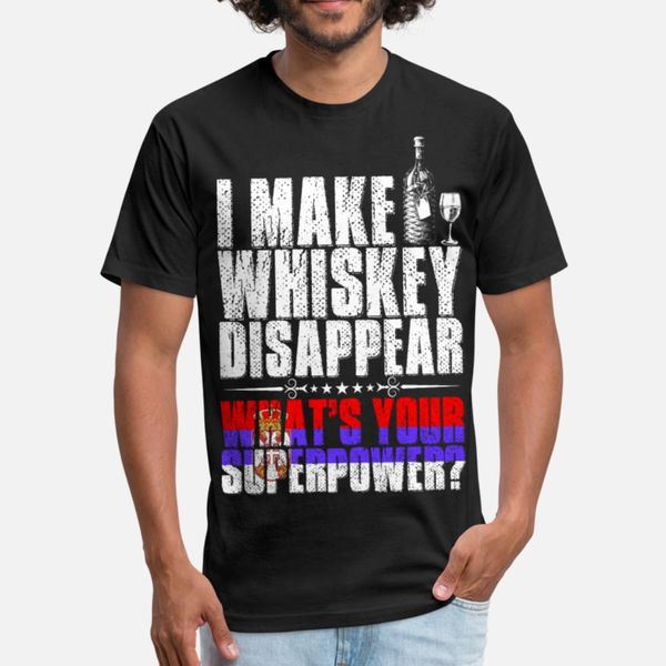 

i make whiskey disappear serbian t shirt men print tee shirt o-neck natural graphic breathable summer pattern shirt