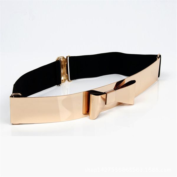 

metal waistband new fashion belt women butterfly decorative buckle mirror sequins elastic belts for women bl32, Black;brown