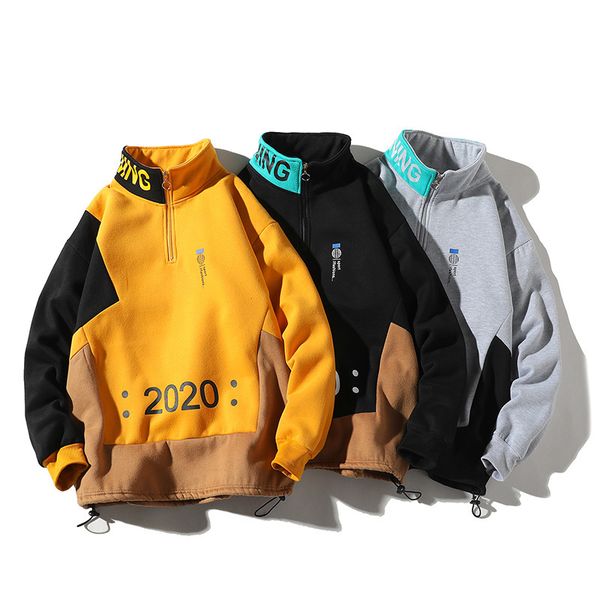 

оптовая хлопка моды стиль уличной мужской модный толстовка толстовка, Black